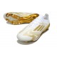 Crampons de Football adidas F50+ FG Blanc Or Mét