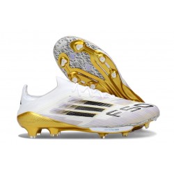 adidas F50+ Elite FG Blanc Noir Or Mét