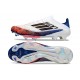 Crampons de Football Adidas F50 Elite Laceless X Son FG Blanc Noir Rouge Vif