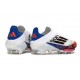 Crampons de Football Adidas F50 Elite Laceless X Son FG Blanc Noir Rouge Vif