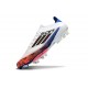 Crampons de Football Adidas F50 Elite Laceless X Son FG Blanc Noir Rouge Vif