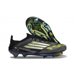 Crampons de Football adidas F50+ FG Core Noir Fer Mét. Citron Lucide