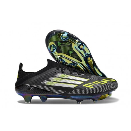 Crampons de Football adidas F50+ FG Core Noir Fer Mét. Citron Lucide