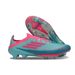 Crampons adidas F50+ FG MESSI Aqua Flash Rose Lucide Cyan Lucide