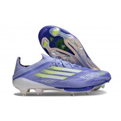 Crampons adidas F50+ FG Violet Rapide Blanc Ftwr Citron Lucide