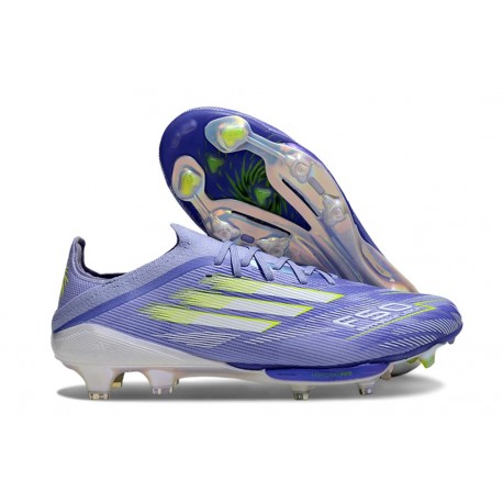 Crampons adidas F50+ FG Violet Rapide Blanc Ftwr Citron Lucide