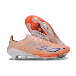 Crampons de Football adidas F50+ FG Orange Bleu