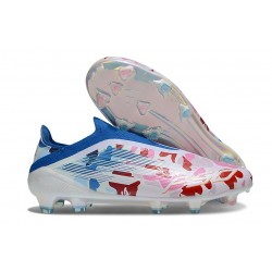 Chaussures adidas F50 Elite LL FG Blanc Rose Bleu