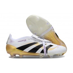 adidas Predator Elite Foldover Tongue FG Blanc Ftwr Or Métallique
