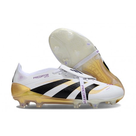 adidas Predator Elite Foldover Tongue FG Blanc Ftwr Or Métallique