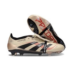 adidas Predator Elite Foldover Tongue FG Platin Métallique Noir Rouge