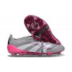 adidas Predator Elite Foldover Tongue FG Gris Blanc Rose