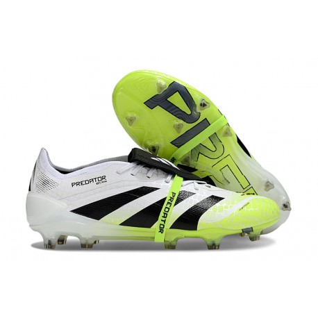 adidas Predator Elite Foldover Tongue FG Blanc Ftwr Core Noir Citron Lucide