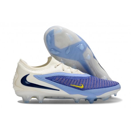 Nike Phantom 6 Low Elite FG Bleu Rapide Blanc Obsidienne Foncé