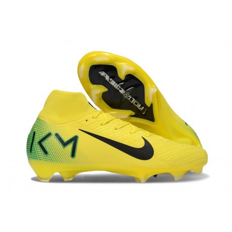 Nike Zoom Mercurial Superfly 10 Elite FG Jaune Vert Noir