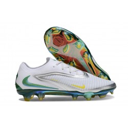 Nike Phantom 6 Low Elite FG Blanc Argent Vert
