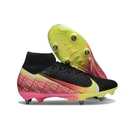 Nike Mercurial Superfly X Elite SG Pro Noir Rouge Jaune Vert