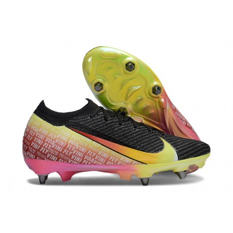 Nike Zoom Mercurial Vapor 16 Elite SG Noir Jaune Rouge Vert