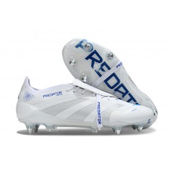 Adidas Predator Elite Fold-over Tongue SG Blanc Argent Bleu