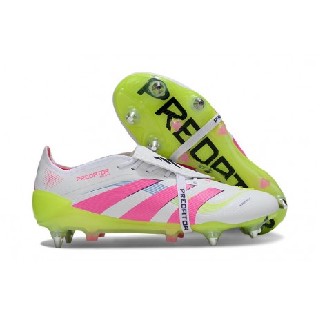 Adidas Predator Elite Fold-over Tongue SG Blanc Rose Jaune