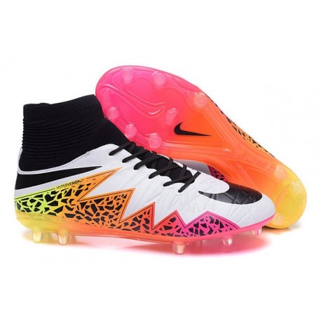 Hommes Chaussures Nike HyperVenom Phantom 2 FG Blanc Orange Rose Noir