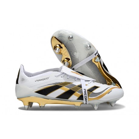 Adidas Predator Elite Fold-over Tongue SG Blanc Ftwr Noir Or Métallique