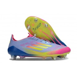 adidas F50 Elite SG-Pro Bleu Fusion Citron Lucide Rose Lucide