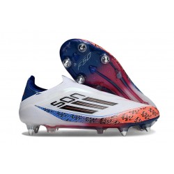adidas F50 Elite Laceless SG Blanc Noir Rouge Bleu