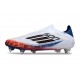 adidas F50 Elite Laceless SG Blanc Noir Rouge Bleu