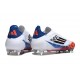 adidas F50 Elite Laceless SG Blanc Noir Rouge Bleu