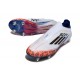 adidas F50 Elite Laceless SG Blanc Noir Rouge Bleu