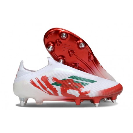 adidas F50 Elite Laceless SG Blanc Rouge Vert