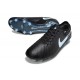 Nike Tiempo Legend X Elite FG Noir Bleu Givré