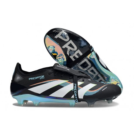 adidas Predator Elite Foldover Tongue FG Noir Blanc Bleu