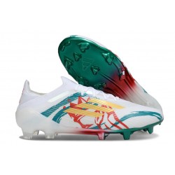 Chaussures adidas F50 Elite FG Blanc Vert Or