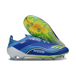 adidas F50 Elite FG Messi Equipe Bleu Royal Jaune Solaire Bleu Semi Eclatant