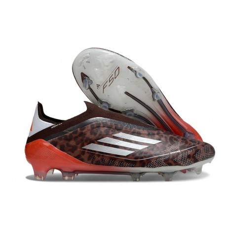 adidas F50 Elite Laceless FG Nouveau Marron Argent