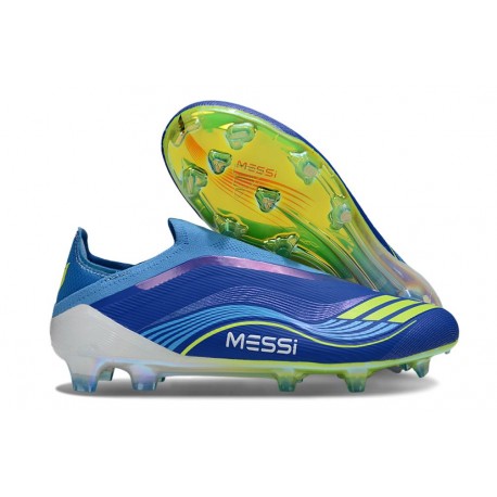 adidas F50 Elite Laceless FG Nouveau Equipe Bleu Royal Jaune Solaire Bleu Semi Eclatant