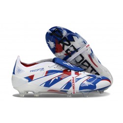 adidas Predator Elite Foldover Tongue FG Blanc Bleu Rouge