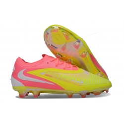 Chaussure de Foot Nike Phantom 6 L Elite FG Jaune Rose