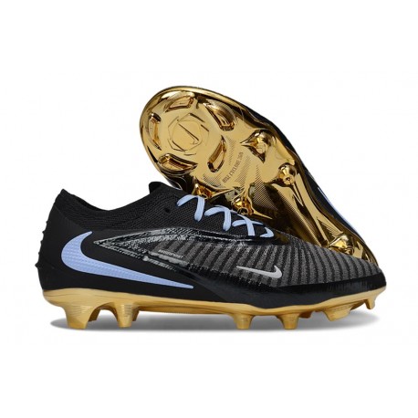 Chaussure de Foot Nike Phantom 6 L Elite FG Noir Or