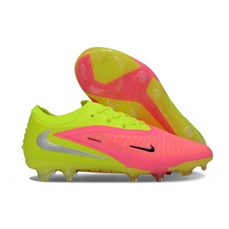 Chaussure de Foot Nike Phantom 6 L Elite FG Rose Limelight