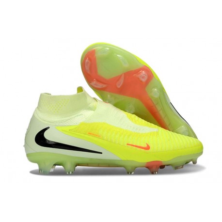 Chaussure Nike Phantom 6 Haute Elite FG Jaune Vert