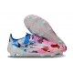 Chaussures adidas F50 Elite FG Blanc Rose Bleu