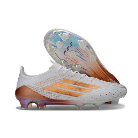 Chaussures adidas F50 Elite FG Blanc Or