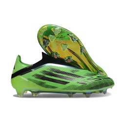 adidas F50 Elite Laceless FG Nouveau Vert Noir