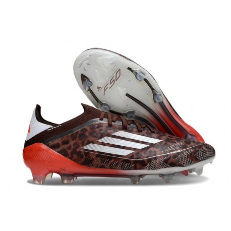 Chaussures adidas F50 Elite FG Léopard Argent Rouge