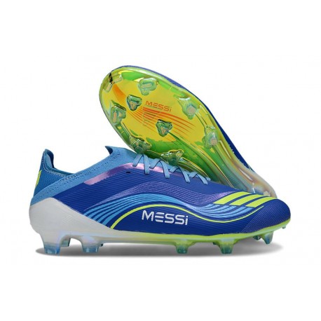 Chaussures adidas F50 Elite FG Equipe Bleu Royal Jaune Solaire Bleu Semi Eclatant