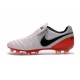 Crampons de football Nike Tiempo Legend VI FG Hommes Blanc Rouge Noir