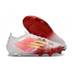 Chaussures adidas F50 Elite FG Blanc Rouge Or